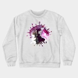 Swirl Pink/Gray Acrylic Pour Painting Crewneck Sweatshirt